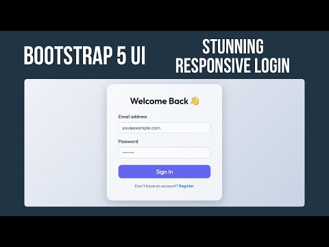 Learn Bootstrap 5: Build a Stunning Responsive Login Page | HTML & CSS