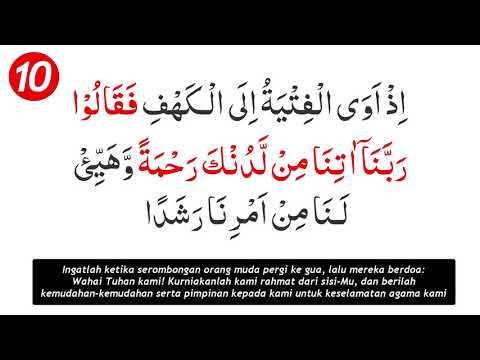 Surah Al Kahfi Ayat 1-10 dan 101-110 beserta maksudnye