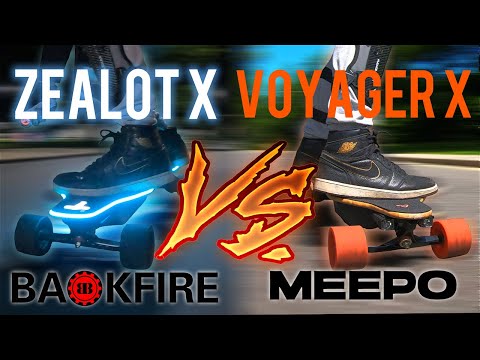 BACKFIRE Zealot X VS MEEPO Voyager X | Electric Skateboard Review & Race Test