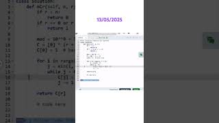 nCr #geeksforgeeks #gfg #gfgpotd #python #programming #coding #today #solution #fyp