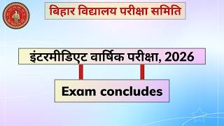 BSEB Intermediate Annual Examination, 2026 concludes.