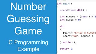 Number Guessing Game | C Programming Example