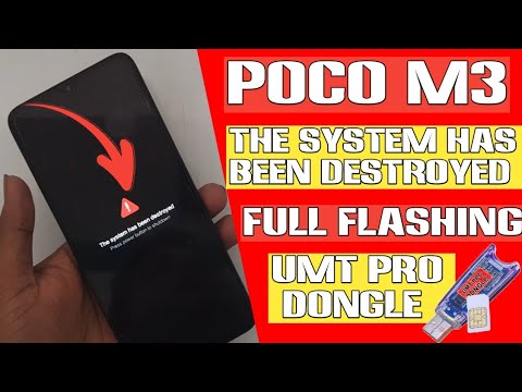 POCO M3 FULL FLASHING | POCO M3 THE SYSTEM HAS BEEN DESTROYED SOLUTION | POCO M3 LOGO FIX.