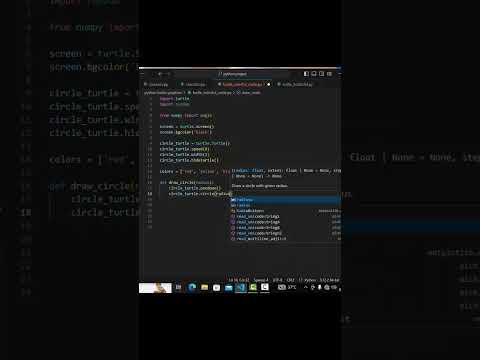 Small Circles ⭕ Makes One Big Circle | Using Python ♥️💕 #shortvideo #viralshorts