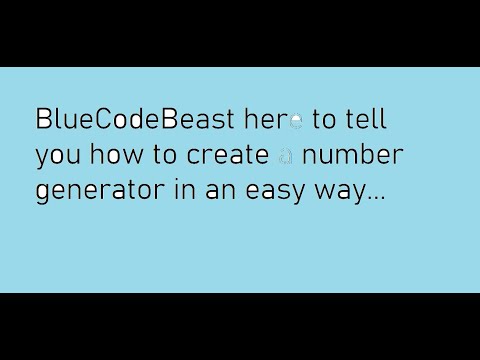 How to create a number generator. {Easiest-way} ((without)-(coding))