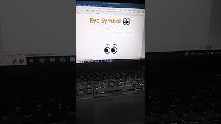 Eye Symbol shorts trick || Eye 👀 symbol in msword hindi|| #shorts #ytshorts