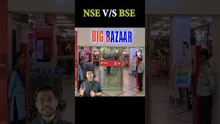 BSE VS NSE | DIFFERENCE BETWEEN NSE OR BSE IN HINDI | CA Rishi Rai |#shorts #bsevsnse #bse #nse