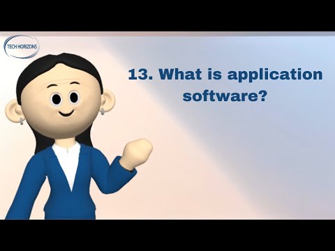 What is application software?