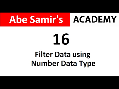 Filter Data using NUMBER Data Type