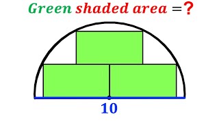 Can you find area of the green shaded region? | (Identical Rectangles) | #math #maths | #geometry