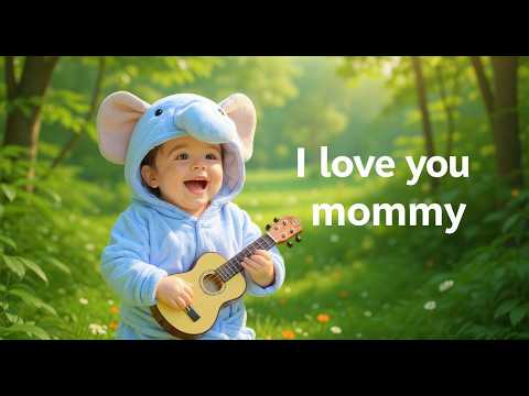 I Love You Mommy Song. This Baby in an Elephant Costume in a Jungle (lyrics) 🐘💖