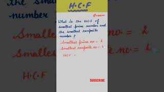 Hcf of smallest prime number and composite number #shorts #mathshorts