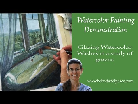 How to paint Watercolor Glazes - Painting in layers for more control in watercolor painting