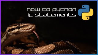 If statements - How to Python - Basics 8