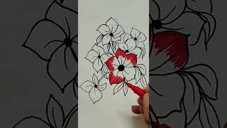 colouring a flower 🌺#flowers #flowerartwork #shorts #shortvideo #youtubeshorts