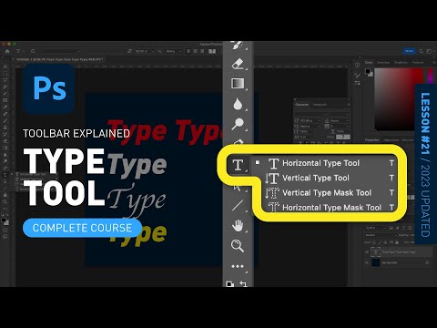 Type Tool & Type Mask Tool - Toolbar Explained & Demonstrated [Photoshop Tutorial for Beginners]