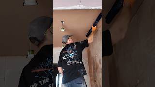 First time plastering a ceiling 🫣 #plastering #homeimprovement #diy #homerenovation