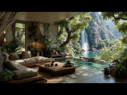 Spring Forest Cafe Ambience | Smooth Jazz for Relaxing Vibes & Cozy Coffee Shop Moments