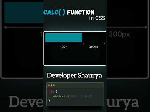 Calc function in css | Dynamic width in css #css #coding