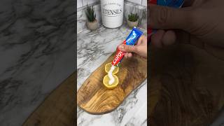 The Toothpaste & Lemon Hack You Wish You Knew Sooner! 🧴🍋 #cleaningtips #homehacks