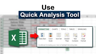 How to Use Quick Analysis Tool in Excel for beginners