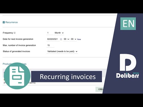 Tutorial 11 - EN - Recurring invoices with Dolibarr ERP CRM