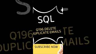 Leetcode sql q196.Delete duplicate emails #leetcodesql #interviews #sqlpractice