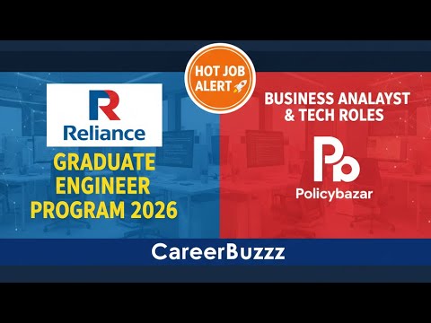🚀Reliance Graduate Engineer Hiring | Policybazaar Hiring | BATCH 2021–25, 2026