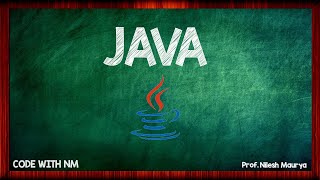 Java Programming Language| Chapter-2 |FOOL- Fast Optimize Online Learning| CODE WITH NM