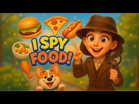 I Spy Food Vocabulary for Kids | ESL Game | Preschool learning | Part 1