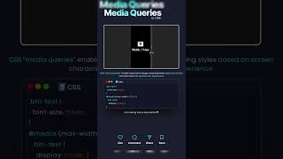 📱✨ Master Media Queries in CSS3 for Responsive Design! 💻🎨||#shorts #mediaquery #responsivedesign
