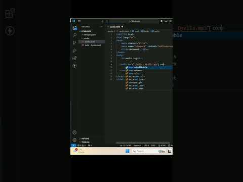 Audio Tag in HTML | Audio Tag   #coding #audio  #html #webdevelopment