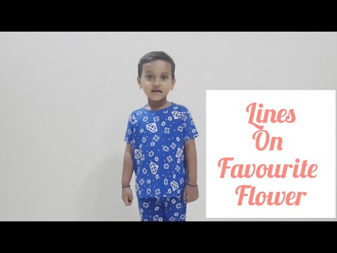 Lines on favourite flower | Nursery kids speech | Easy Speech on flower | Simple sentences on flower