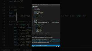 Make wonderful design 🤩 Python Turtle 🐢 #python #coding #beginners #programming #pythonic #shorts