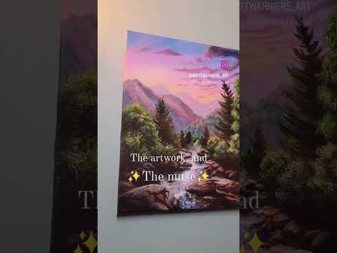 the inspiration, and the art🖌💦Waterfall painting in the Blue Ridge Mountains #shorts #hiking #art