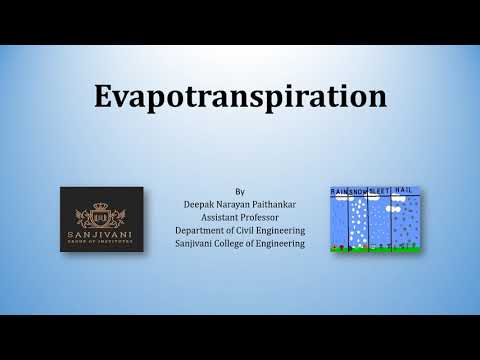 Evapotranspiration