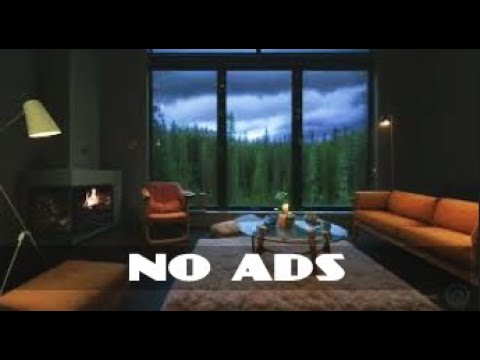 🔥 Fireplace, 🌲 Pine Trees and 🌧️ Rainy Day ✅  NO ADS Video ✅ Ambience in a Cozy Finnish Cabin 🇫🇮