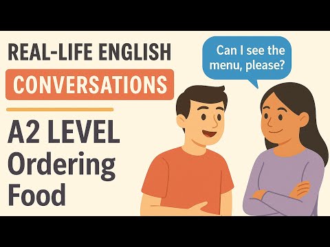 Learn English Conversation for Beginners | A2 Level Ordering Food Practice (Listen & Repeat)