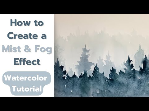 How to Paint a Misty & Foggy Forest in Watercolor by Always Wandering Art