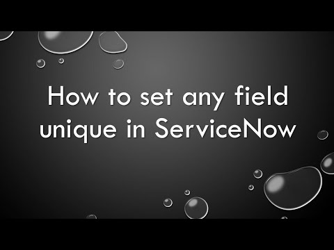 How to set any field unique in ServiceNow