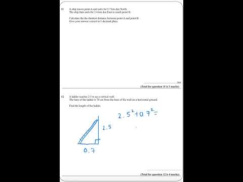 Pythagoras' theorem problem solver! GCSE QUESTION #gcsemath #maths #geometry