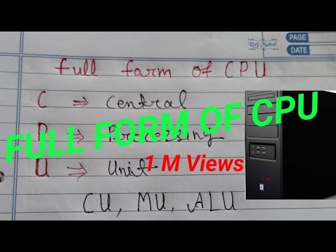 CPU FULL FORM ! Full form of CPU What is a full form of CPU? CPU ka full form kya hota hai