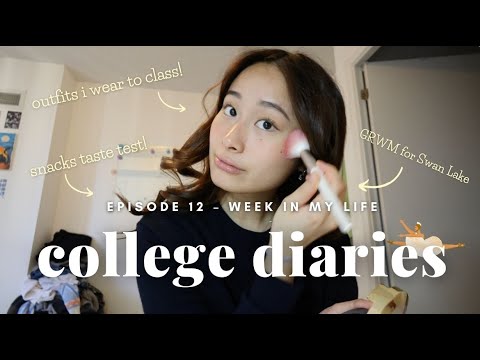 COLLEGE DIARIES | outfits i wear to class, watching swan lake, snack taste test!