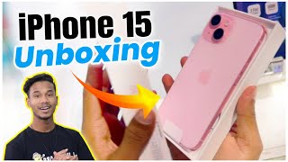 😍 iPhone 15 Unboxing - Pink | #iphone15 | Techy Bindass