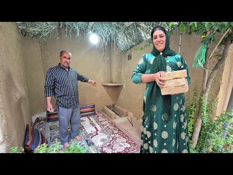 How to Build a Stunning Rustic fireplace | Traditional Iranian Village Life