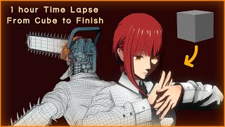 [Chainsaw Man] 3D Character Modeling [TimeLapse]