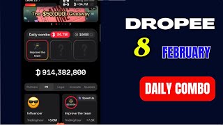 Dropee Daily Combo February 8 | Latest Daily Combo Card Update | New Dropee Daily Combo List