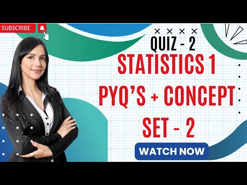 QUIZ 2 |Statistics 1| PYQ's + CONCEPT , SET -2 |#bsdatascience #bsdegree #iitmadras