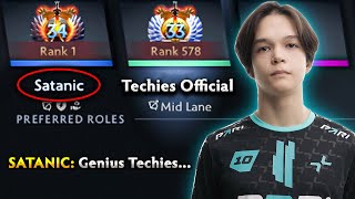 SATANIC🔥When Rank 1 Satanic and Techies Official Are on the Same Team (first pick Techies)🔥