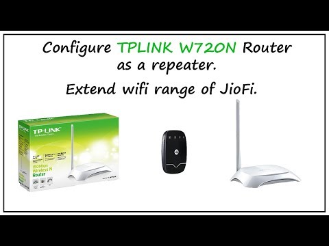 How to configure TP-Link W720N router as a repeater? JioFi wifi range extend | Repeater | WiFi